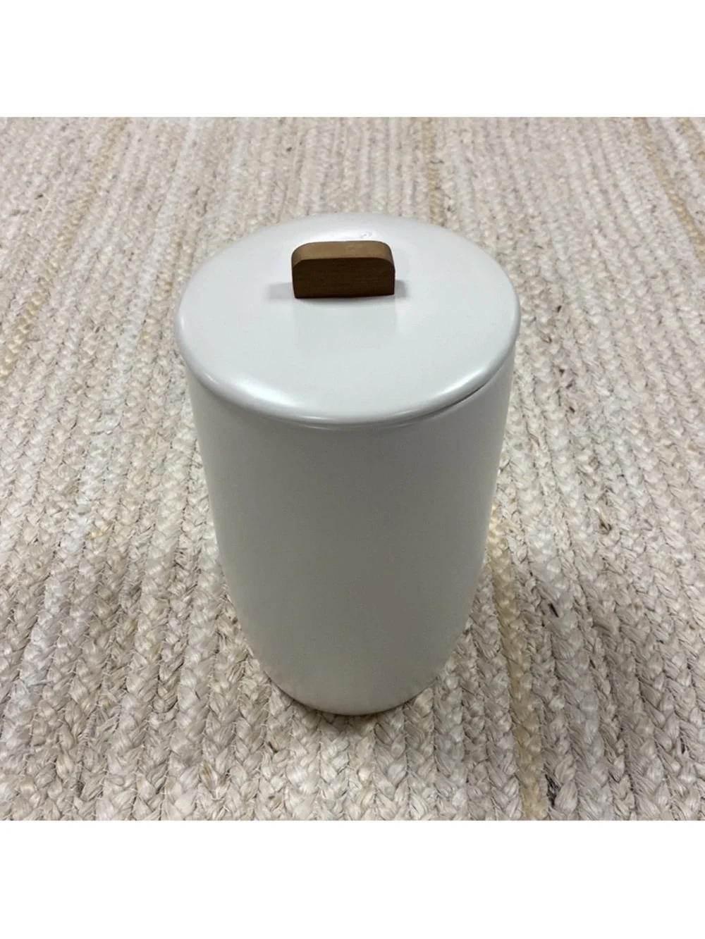 The Container Store Marie Kondo Cloud White Large Ceramic Bulk Canister